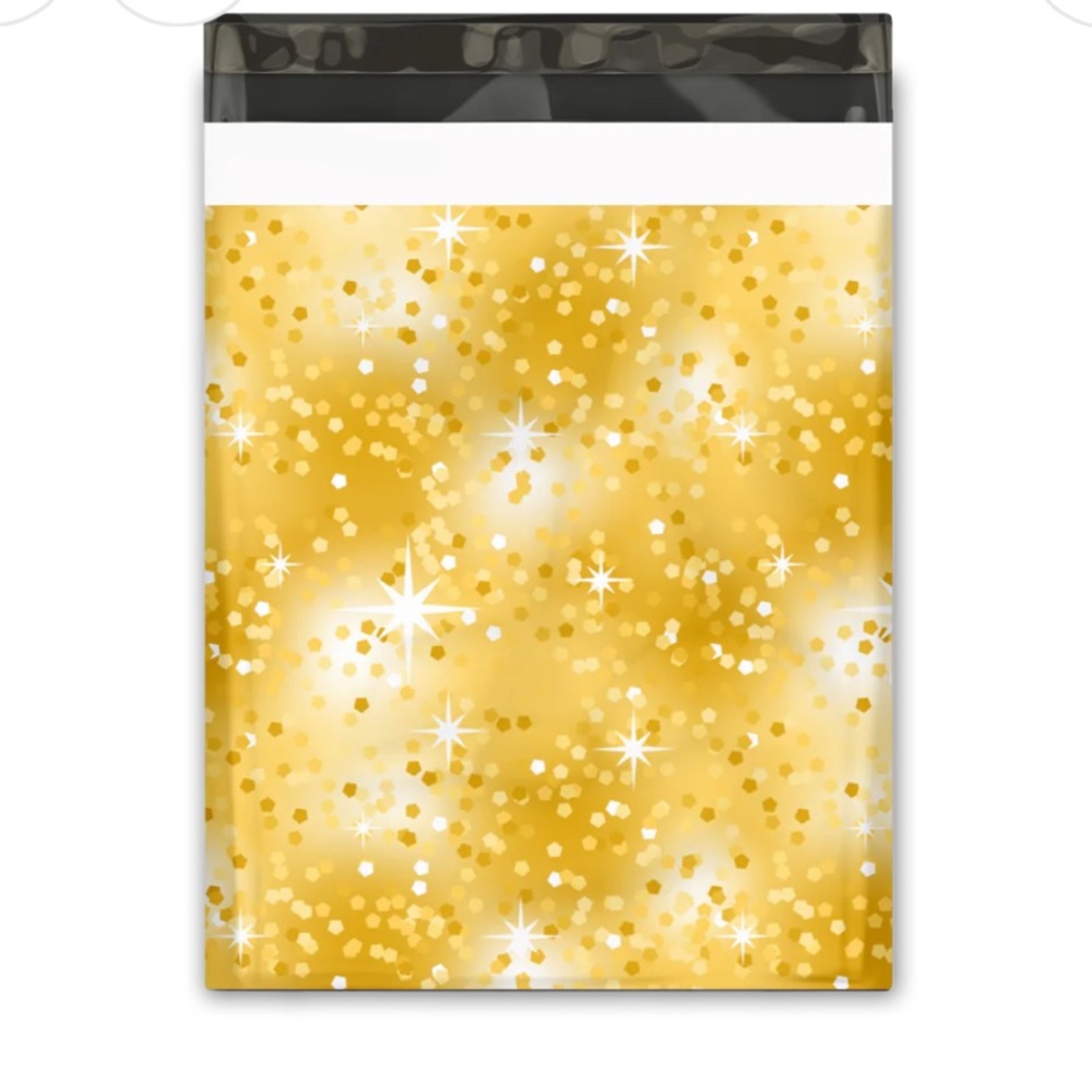 🎉20 Fall Golden shimmer Poly Mailers- 10 x 13 inch - Picture 2 of 2